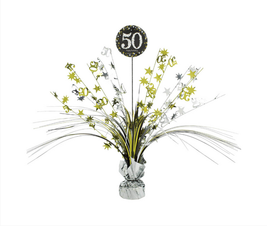 Sparkling Celebration 50th Birthday Spray Centerpiece