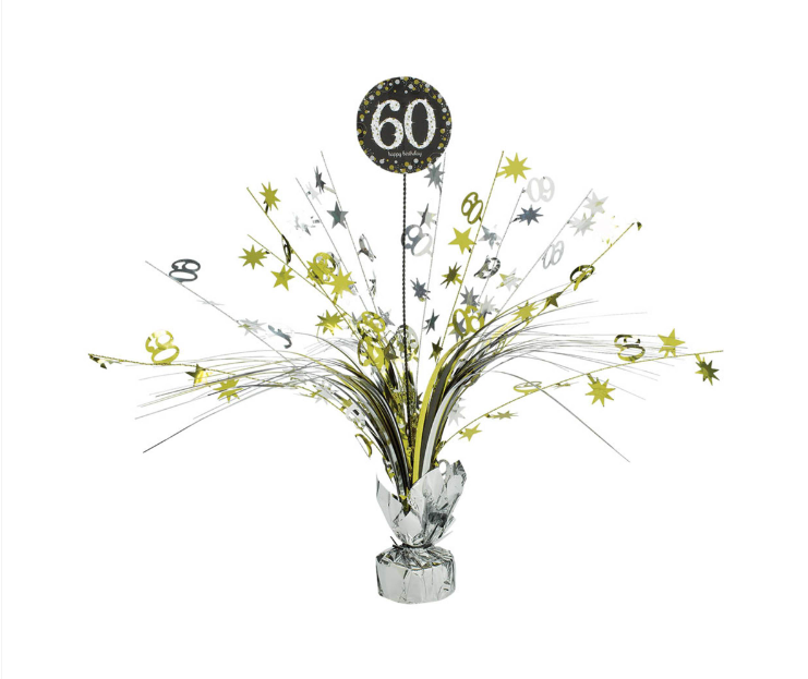 Sparkling Celebration 60th Birthday Spray Centerpiece