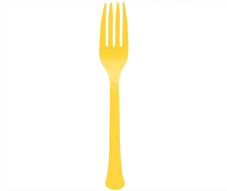 Boxed Yellow Forks 20ct