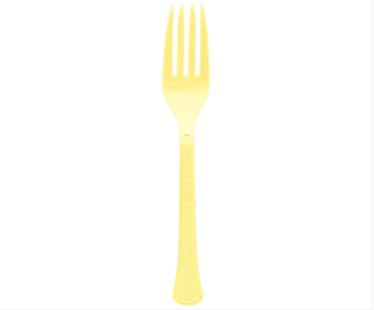 Boxed Forks - Light Yellow 20ct