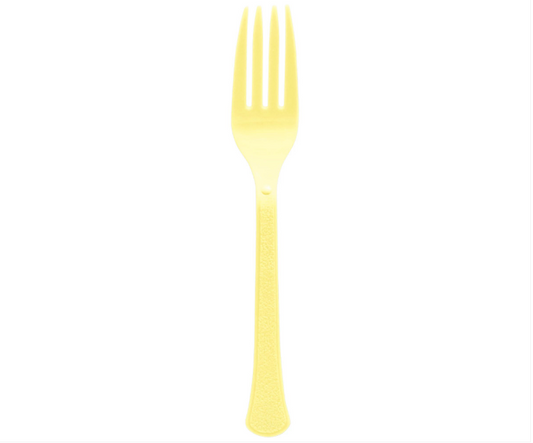 Boxed Forks - Light Yellow 20ct