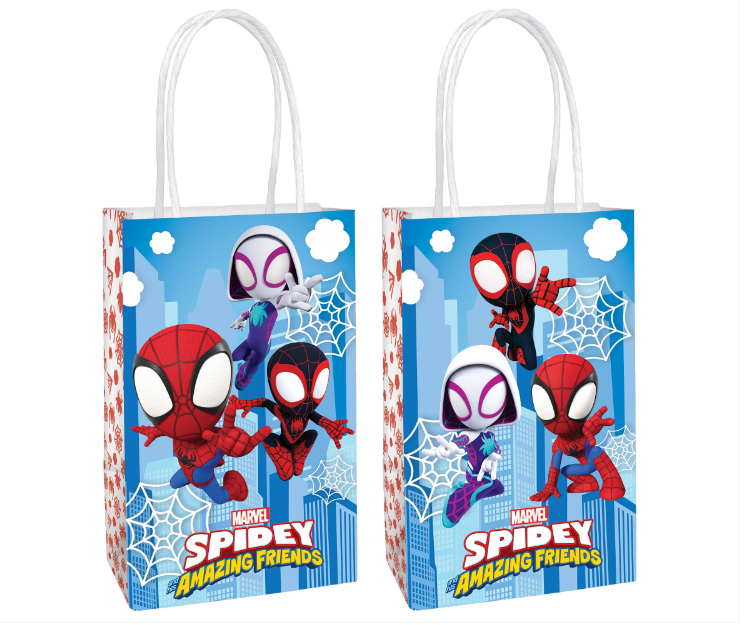 Spidey and Friends Kraft Bags 8ct
