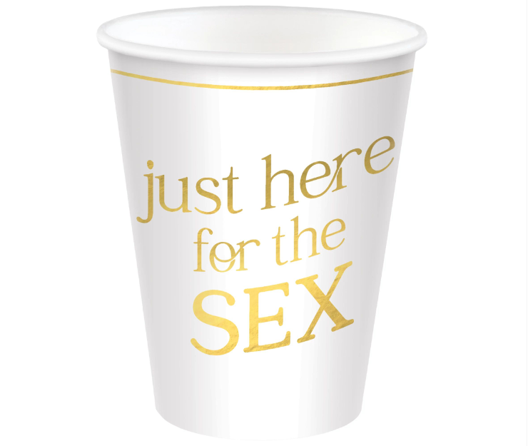Edgy Gender Reveal Paper Cups 12oz 20ct