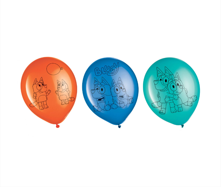 Bluey Latex Balloons 6ct
