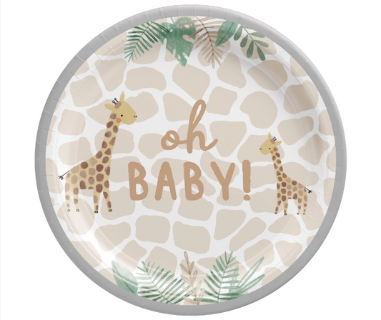 Soft Jungle 7" Paper Plates 8ct