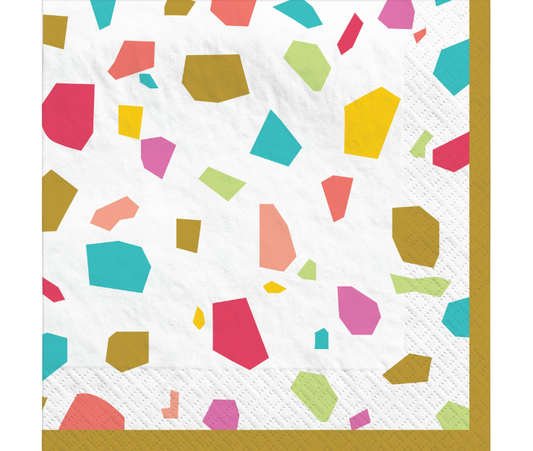 Rainbow Terrazzo Beverage Napkins 40ct