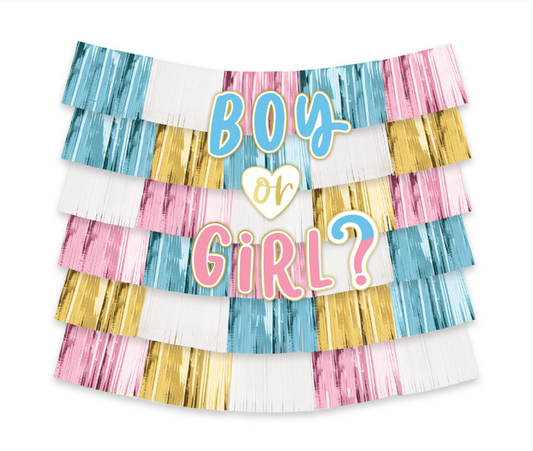 Gender Reveal Deluxe Backdrop