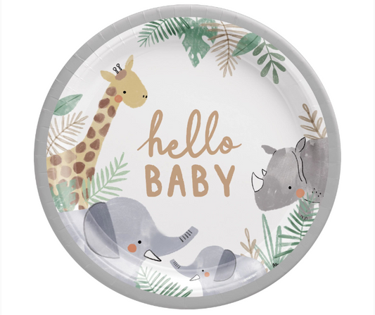 Soft Jungle 10.5" Paper Plates 8ct