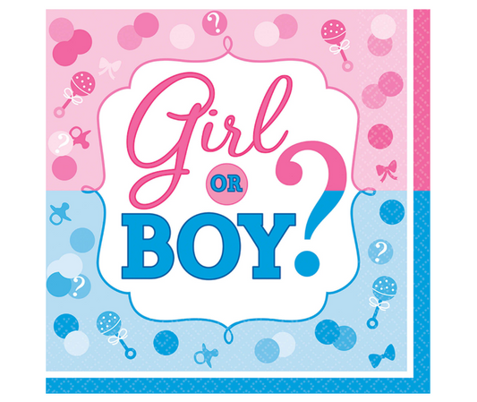 Girl or Boy? Luncheon Napkins 16ct