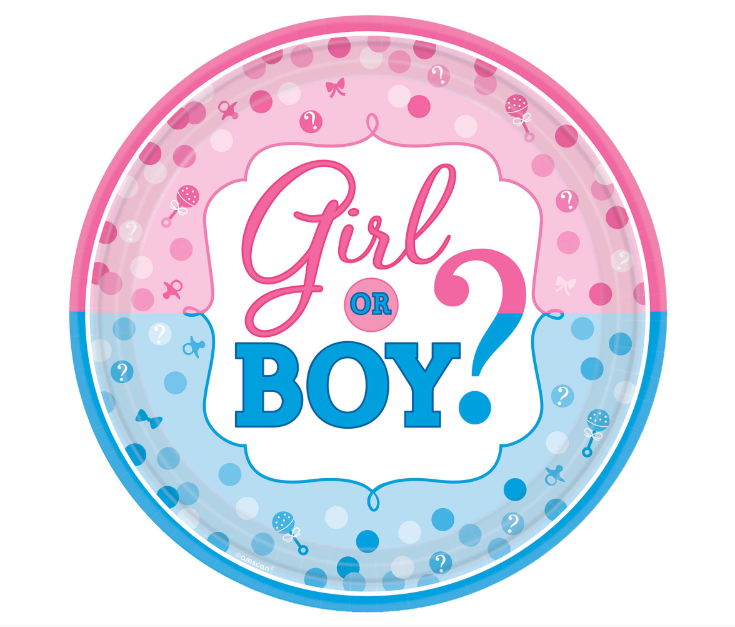Girl or Boy? 10.5" Paper Plates 8ct