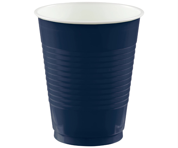 18oz True Navy Plastic Cups 20ct