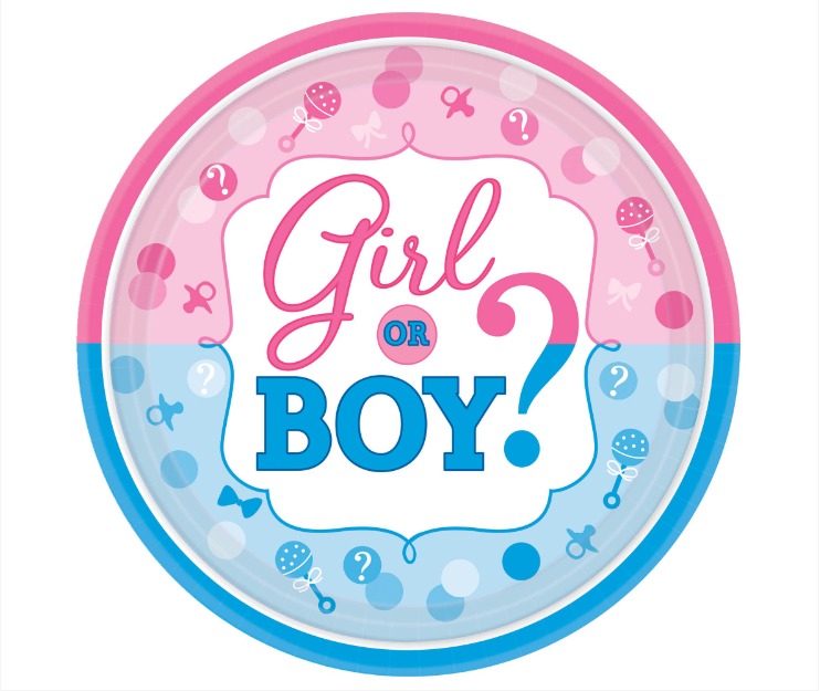 Girl or Boy? 7" Paper Plates 8ct