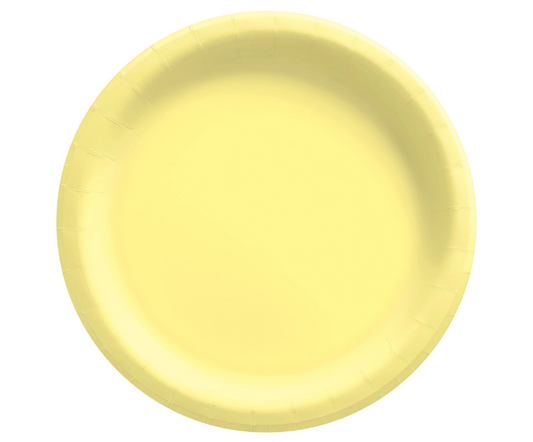 8.5" Paper Plates - Light Yellow 20ct