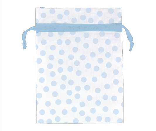 Blue Dot Organza Pouches 12ct