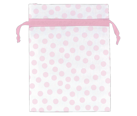 Pink Dot Organza Pouches 12ct