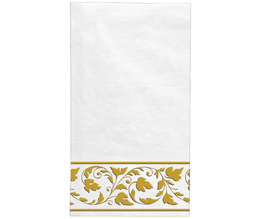 Premium Guest Towels with Gold Trim 24ct