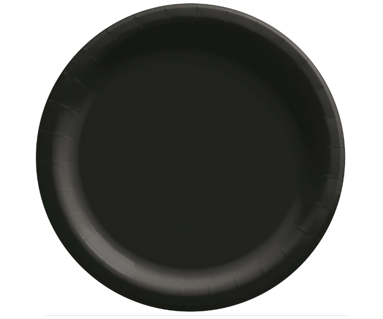 10" Black Paper Plates 20ct