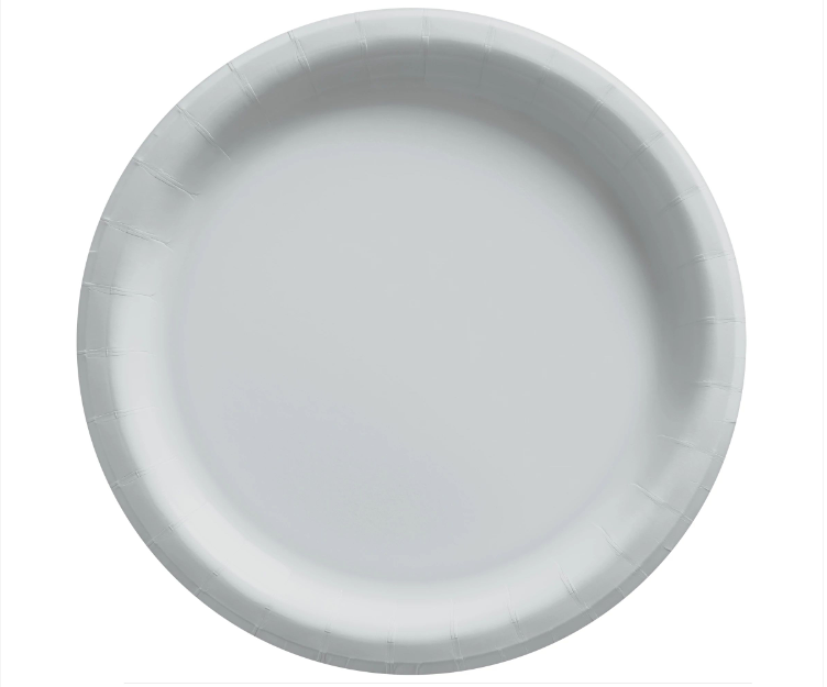 10" Silver Paper Plates 20ct