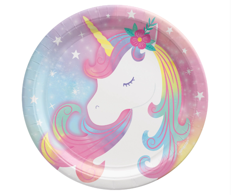 Enchanted Unicorn 7" Paper Plates 8ct