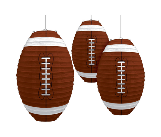 Football Paper Lanterns 3ct