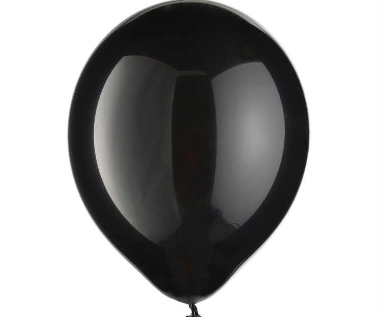 72ct Black Latex Balloons