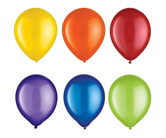 72ct Assorted Colors Pearl Latex Balloons