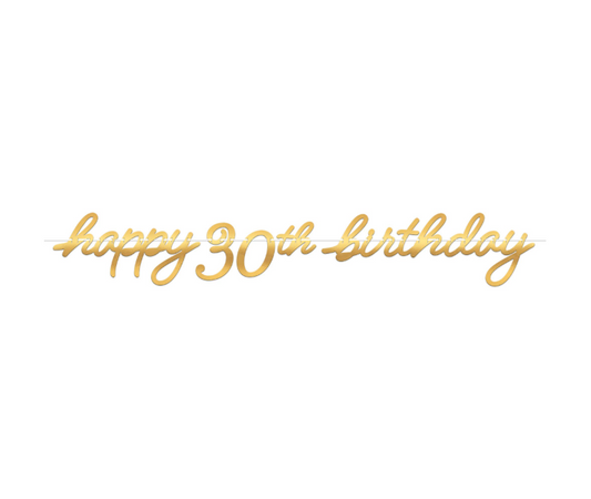 Golden Age 30th Birthday Letter Banner