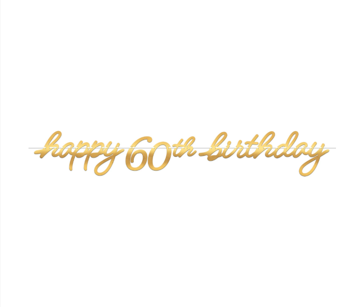 Golden Age 60th Birthday Letter Banner