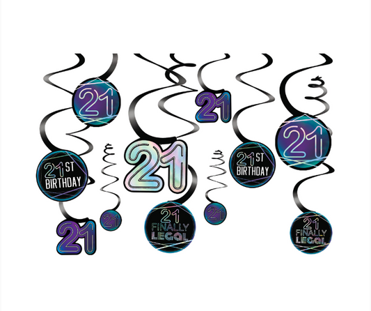 Finally 21 Swirl Decor Kit