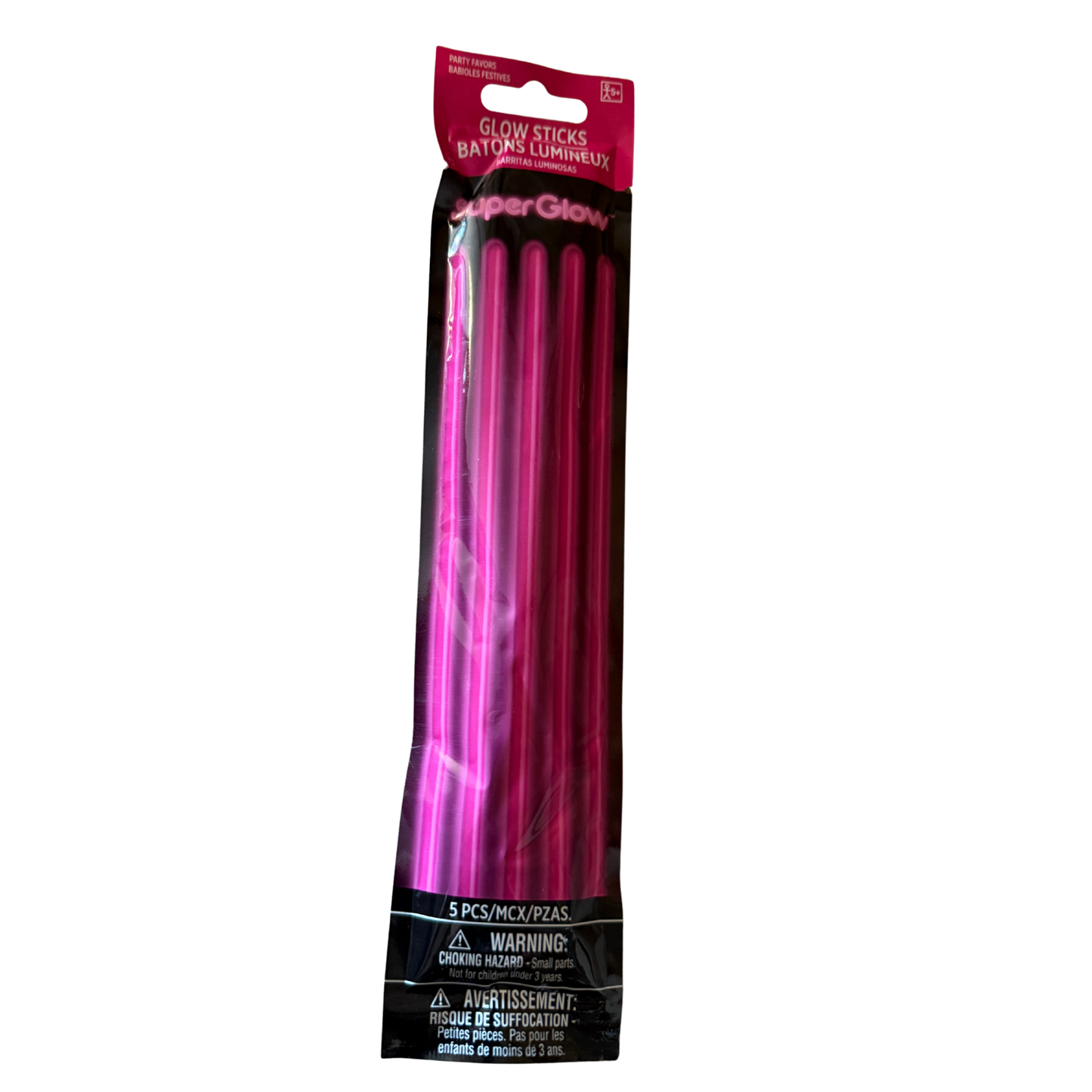 Pink Glow Sticks Party Favors – 5 Count