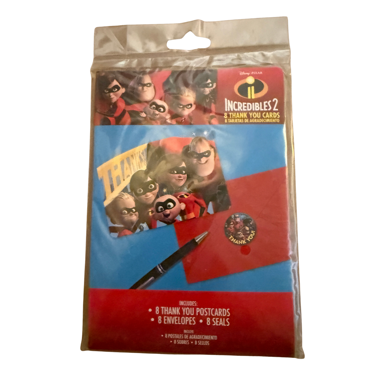 Incredibles 2 Incredibles 2 Thank You Cards – 8 Count Pack
