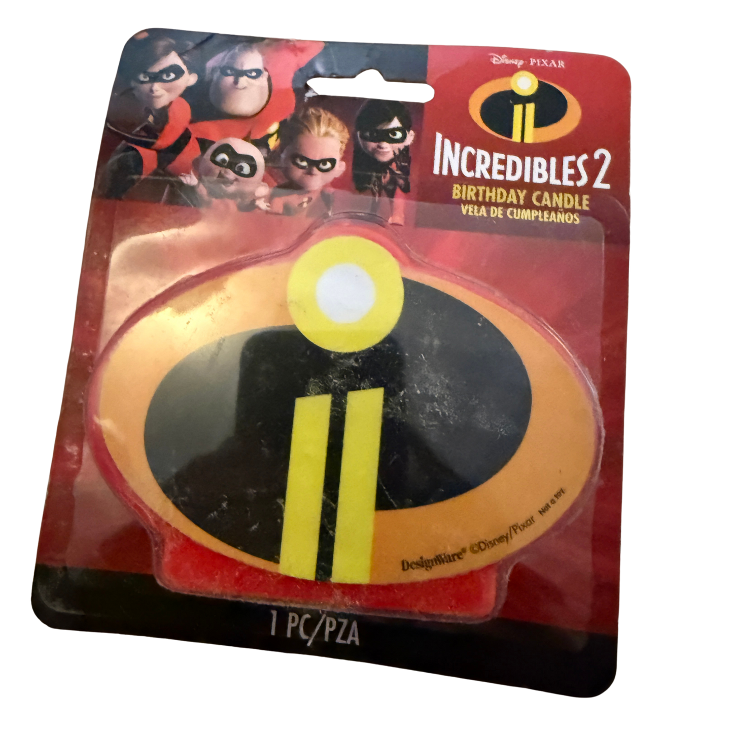 Disney Pixar Incredibles 2 Logo Birthday Candle