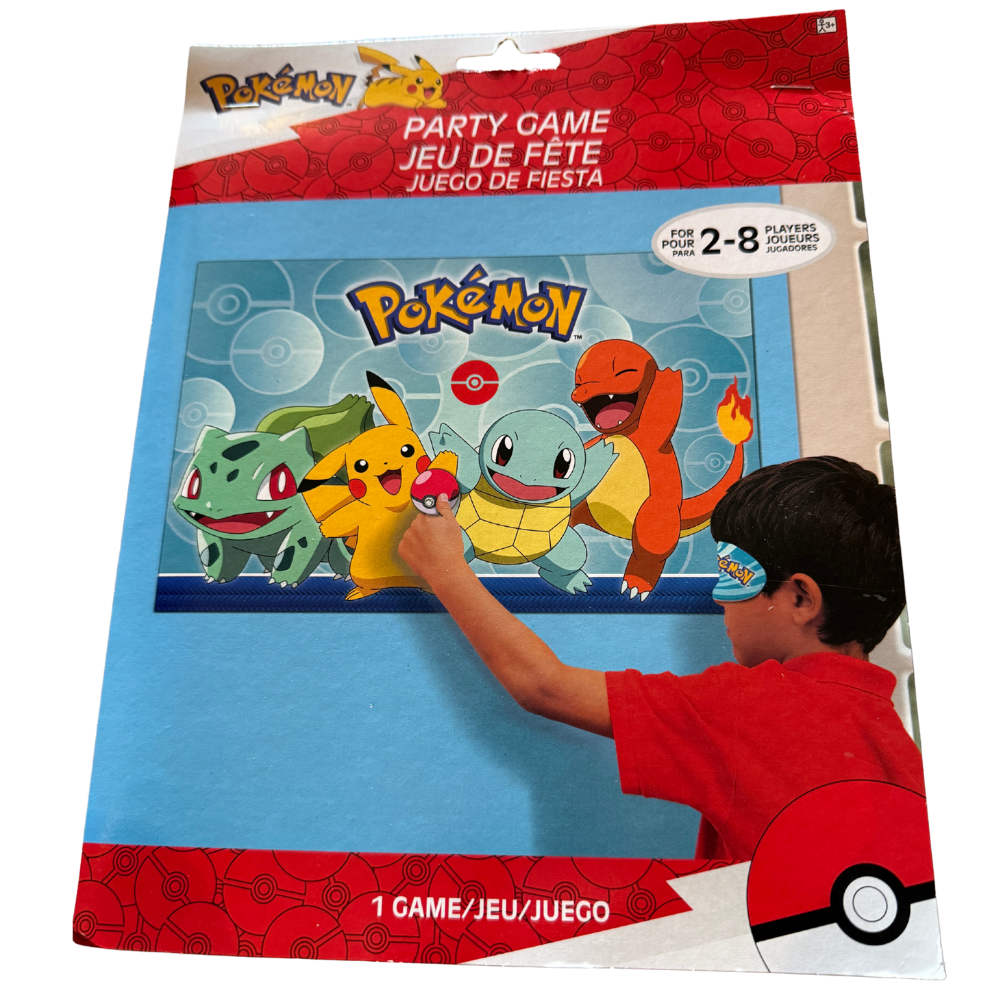 Pokémon Party Game – Pin the Poké Ball Game (2–8 Players)
