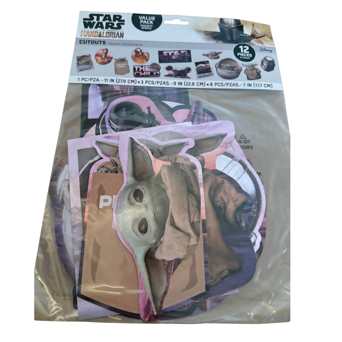 The Mandalorian The Child “Grogu” Party Cutouts Value Pack – 12 Pieces