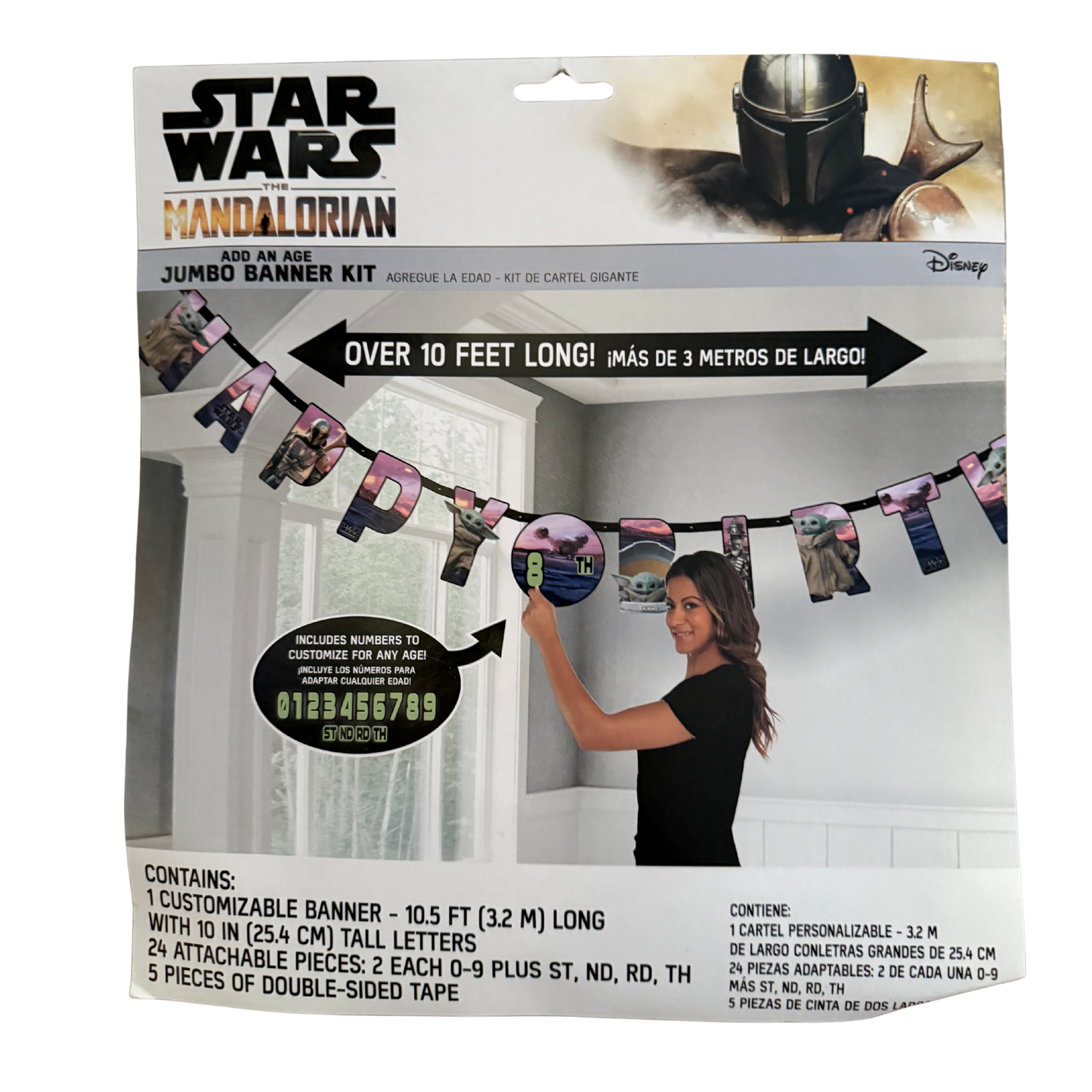 Star Wars The Mandalorian Add-An-Age Jumbo Birthday Banner Kit