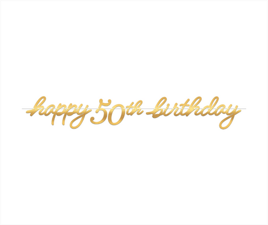 Golden Age "50" Birthday Banner