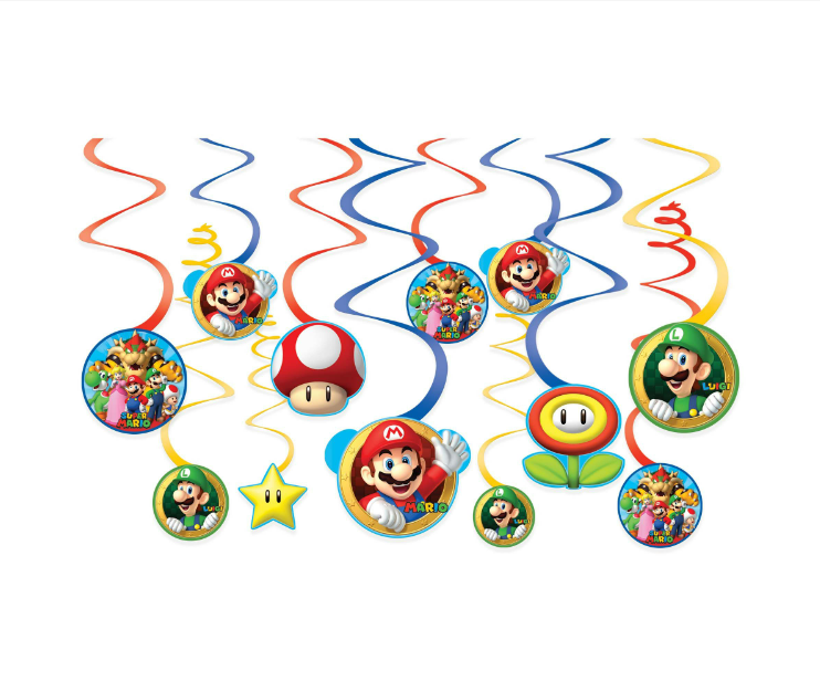 Super Mario Swirl Decor Kit