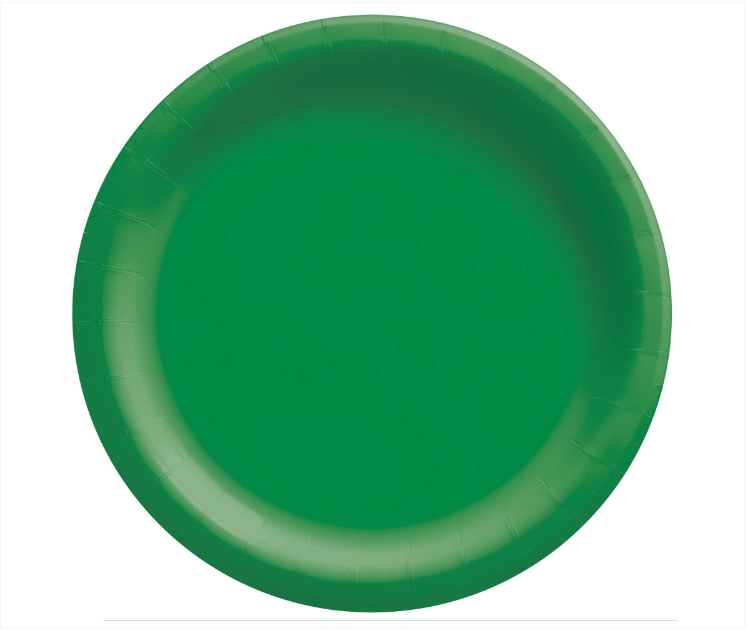 10" Paper Plate Festive Green 20ct